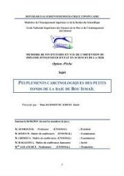 Peuplements carcinologiques des petits fonds de la baie de Bou-Ismail: