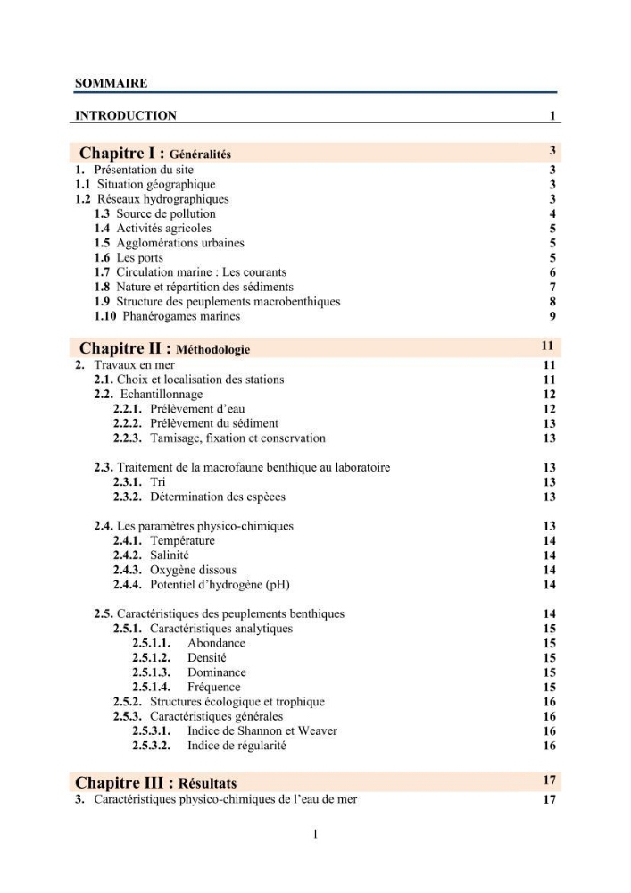 Peuplements carcinologiques des petits fonds de la baie de Bou-Ismail: