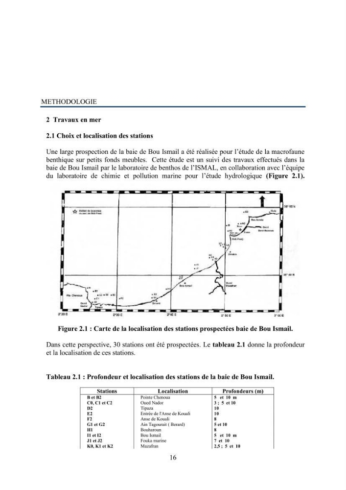 Peuplements carcinologiques des petits fonds de la baie de Bou-Ismail: