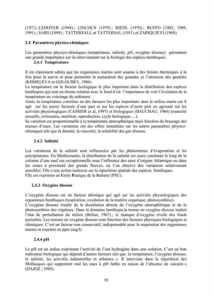 Peuplements carcinologiques des petits fonds de la baie de Bou-Ismail: