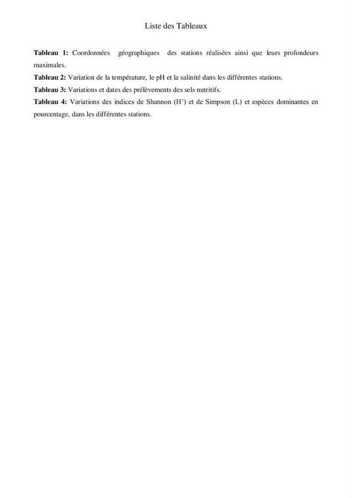 Etude de la structure des populations phytoplanctoniques dans la baie d\'Alger (juillet 2013)
