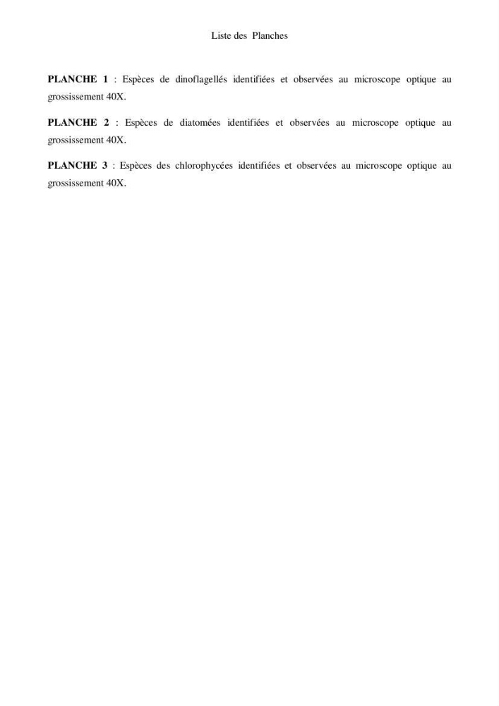 Etude de la structure des populations phytoplanctoniques dans la baie d\'Alger (juillet 2013)