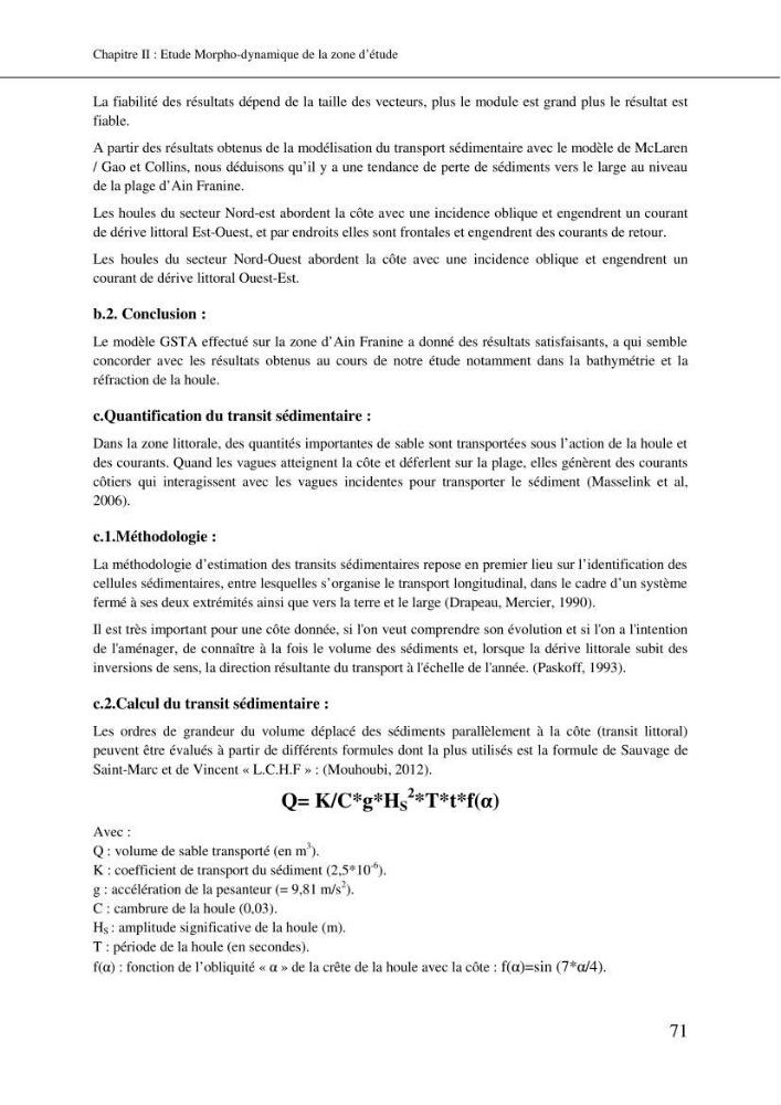 Aménagement et protection du rivage de Bir El djir-Oran