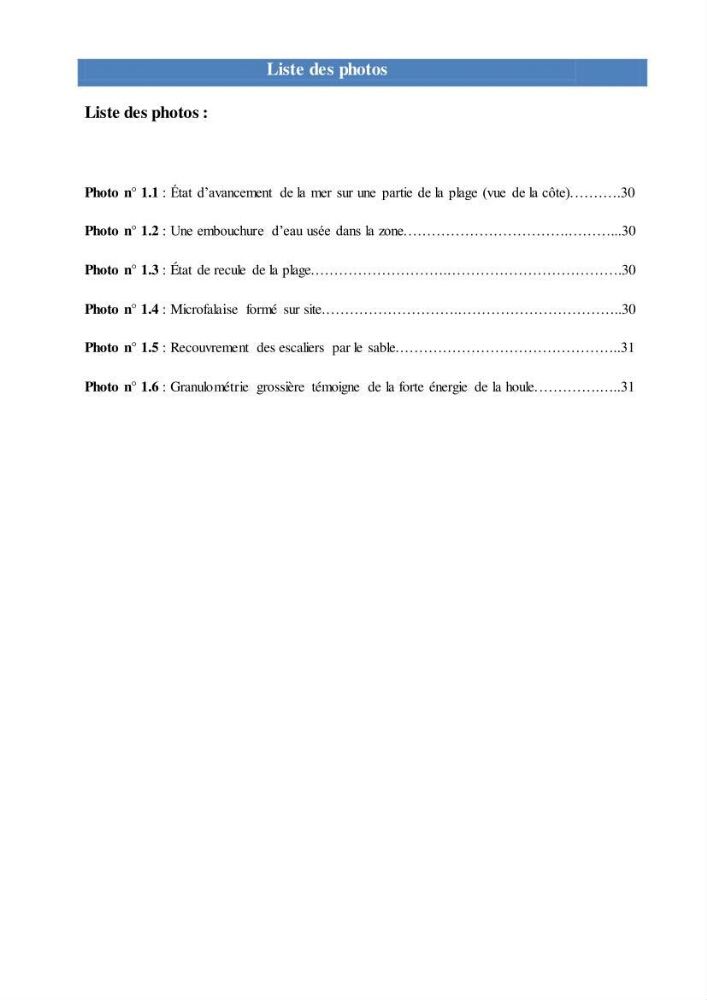 Modélisation numérique des paramètres sédimentologique et de pollution le long d\'une côte