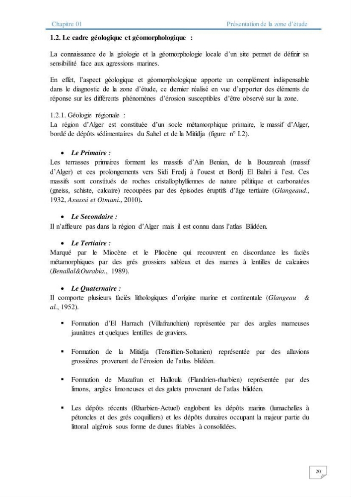 Modélisation numérique des paramètres sédimentologique et de pollution le long d\'une côte
