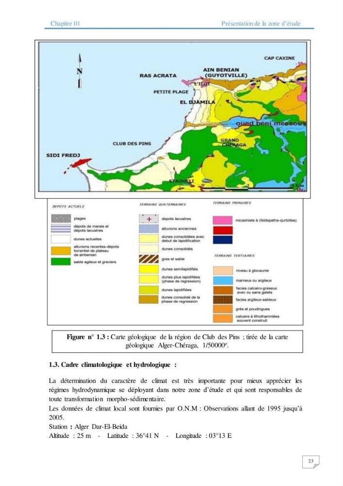 Modélisation numérique des paramètres sédimentologique et de pollution le long d\'une côte