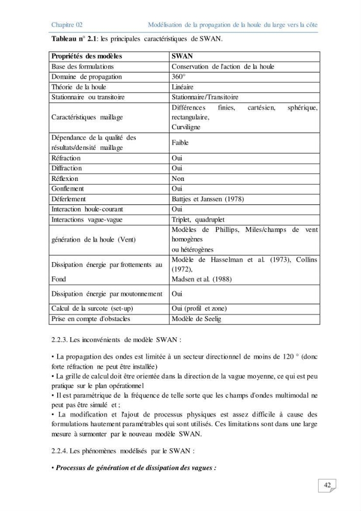 Modélisation numérique des paramètres sédimentologique et de pollution le long d\'une côte