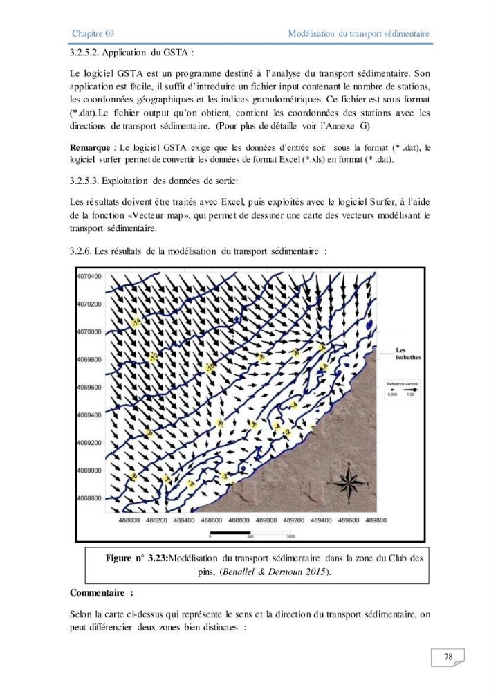 Modélisation numérique des paramètres sédimentologique et de pollution le long d\'une côte