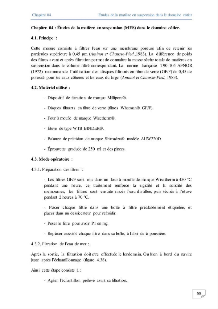 Modélisation numérique des paramètres sédimentologique et de pollution le long d\'une côte