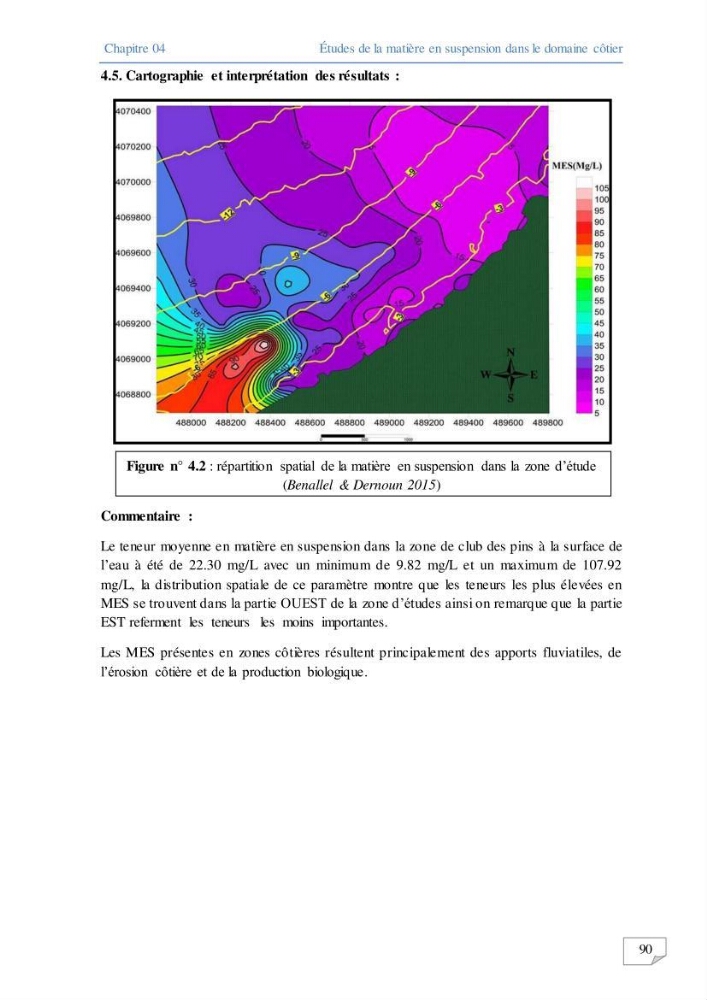 Modélisation numérique des paramètres sédimentologique et de pollution le long d\'une côte
