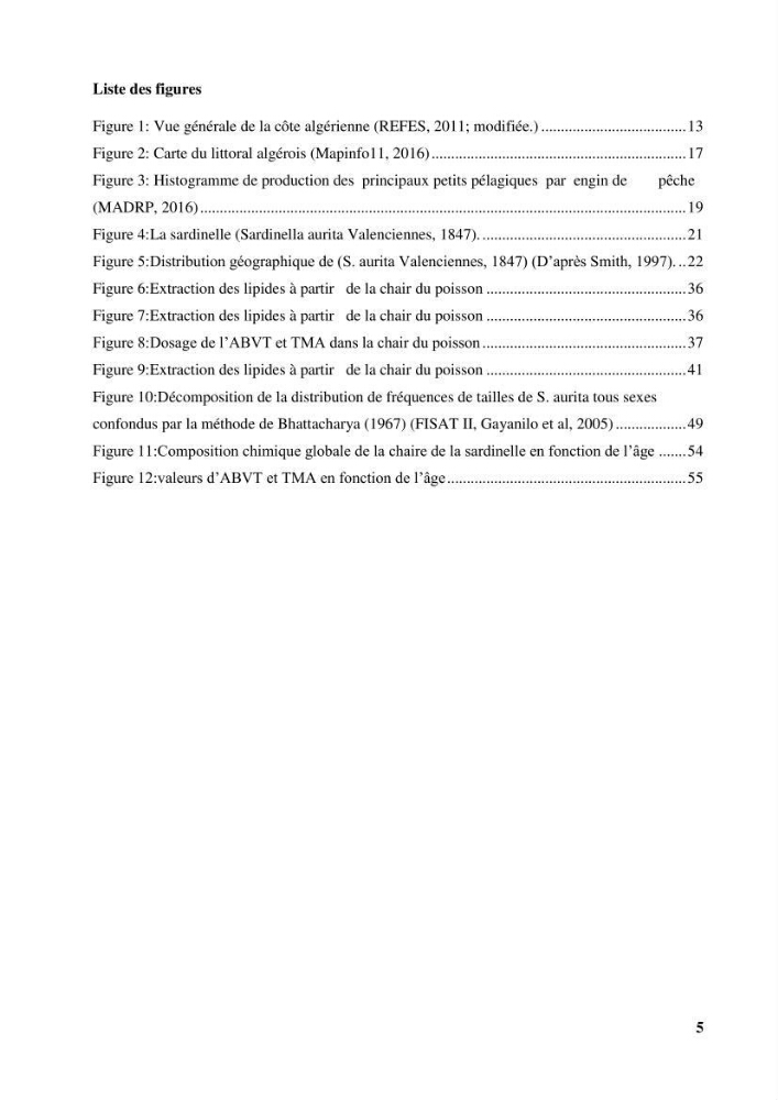 Evaluation et contrôle de la qualité organoleptique, hygiénique de Sardinella aurita (Valenciennes, 1847) pêchée dans la région centre algérienne.: