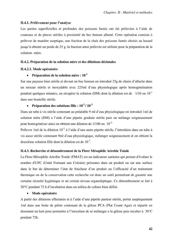 Evaluation et contrôle de la qualité organoleptique, hygiénique de Sardinella aurita (Valenciennes, 1847) pêchée dans la région centre algérienne.: