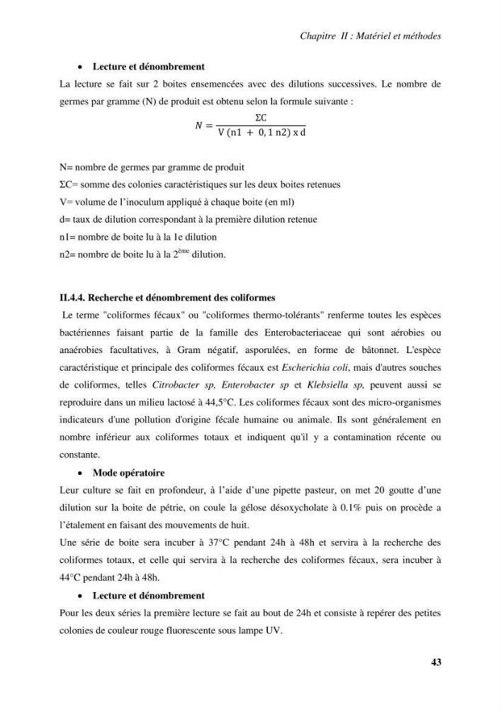 Evaluation et contrôle de la qualité organoleptique, hygiénique de Sardinella aurita (Valenciennes, 1847) pêchée dans la région centre algérienne.: