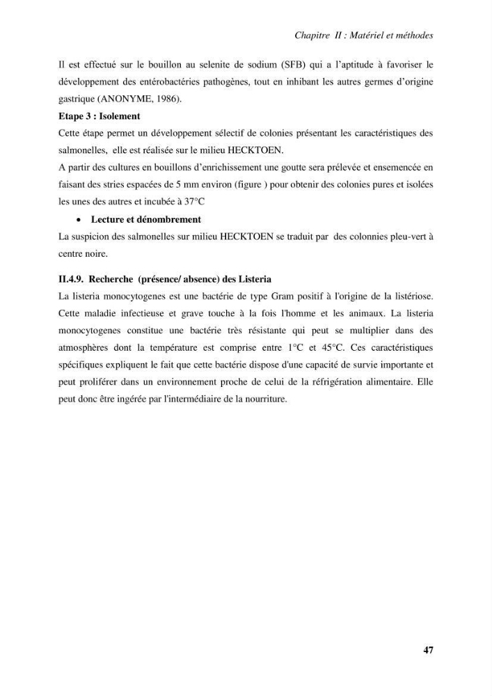 Evaluation et contrôle de la qualité organoleptique, hygiénique de Sardinella aurita (Valenciennes, 1847) pêchée dans la région centre algérienne.:
