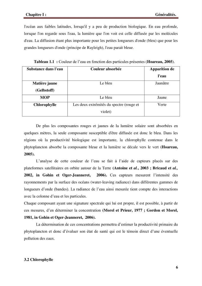 Observer et comprendre la variabilité spatio-temporelle de la qualité des eaux marines à partir de données multi sources : quantification de la biomasse phytoplanctonique.