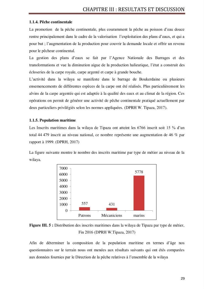 Evaluation de la vulnérabilité socio-économique du secteur de la pêche face à une pollution potentielle par les hydrocarbures dans la baie de Bou-Ismail