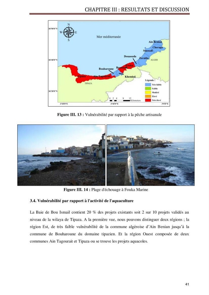 Evaluation de la vulnérabilité socio-économique du secteur de la pêche face à une pollution potentielle par les hydrocarbures dans la baie de Bou-Ismail