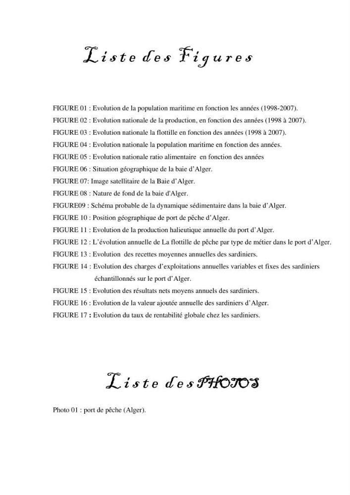 L\'étude de la rentabilité économique des unités de pêche (cas des sardiniers du port d\'alger)
