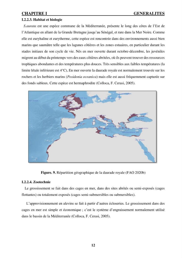 Contribution à la mise en place d’un protocole de gestion des fermes piscicoles en cages marines