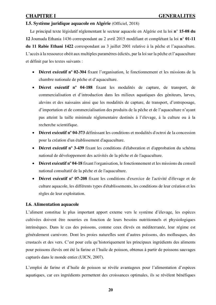 Contribution à la mise en place d’un protocole de gestion des fermes piscicoles en cages marines