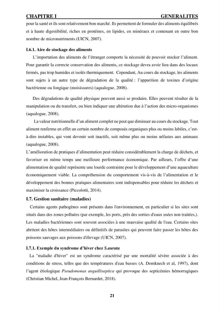 Contribution à la mise en place d’un protocole de gestion des fermes piscicoles en cages marines