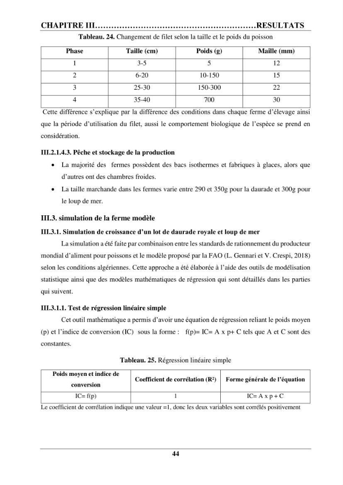 Contribution à la mise en place d’un protocole de gestion des fermes piscicoles en cages marines