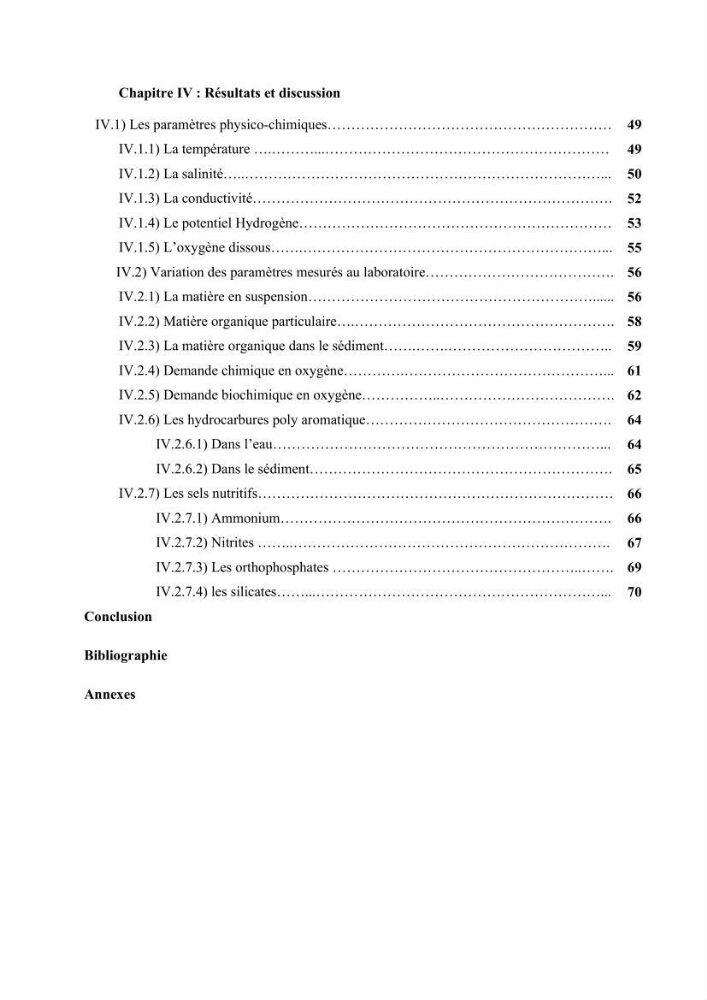 Les paramétres physico-chimiques et la pollution dans les l\'eau et le sédiment dans le port de Sidi Fredj