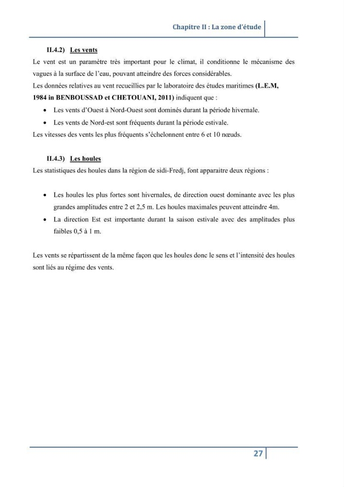 Les paramétres physico-chimiques et la pollution dans les l\'eau et le sédiment dans le port de Sidi Fredj