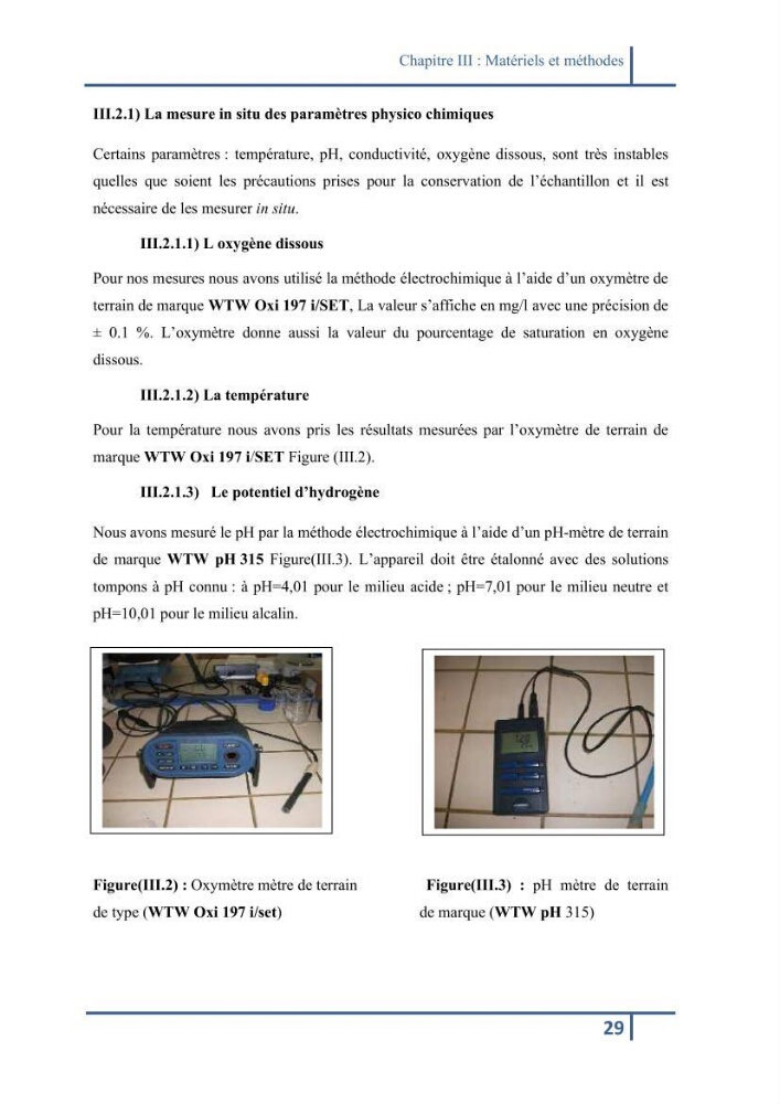 Les paramétres physico-chimiques et la pollution dans les l\'eau et le sédiment dans le port de Sidi Fredj