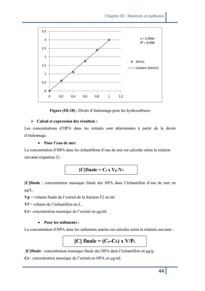 Les paramétres physico-chimiques et la pollution dans les l\'eau et le sédiment dans le port de Sidi Fredj