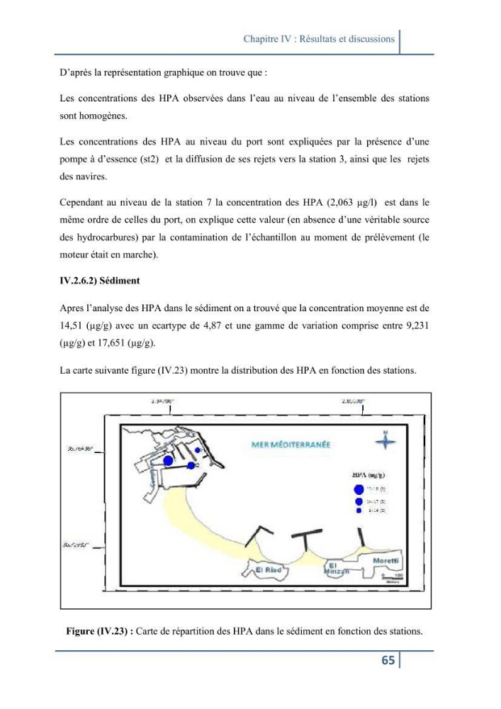 Les paramétres physico-chimiques et la pollution dans les l\'eau et le sédiment dans le port de Sidi Fredj
