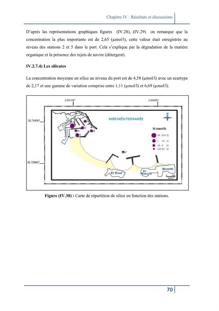 Les paramétres physico-chimiques et la pollution dans les l\'eau et le sédiment dans le port de Sidi Fredj