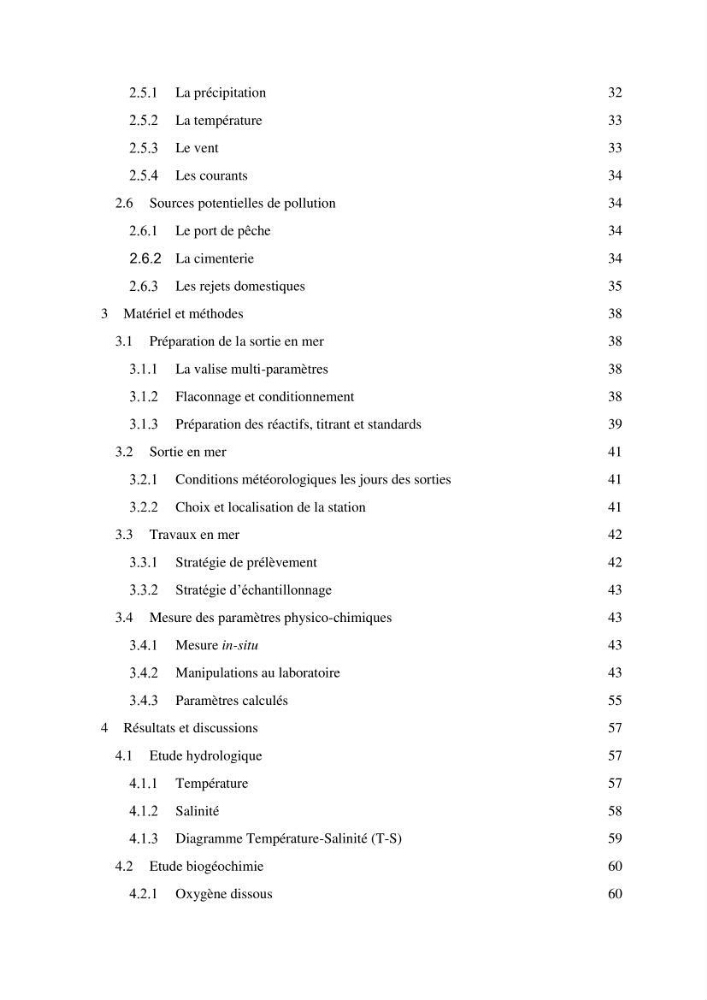 Suivi des paramètres biogéochimiques au large de Rais Hamidou entre Avril et juillet 2019: