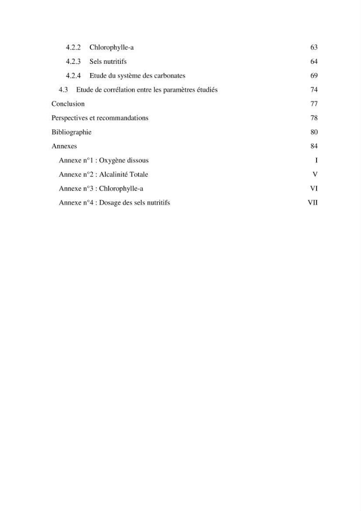Suivi des paramètres biogéochimiques au large de Rais Hamidou entre Avril et juillet 2019: