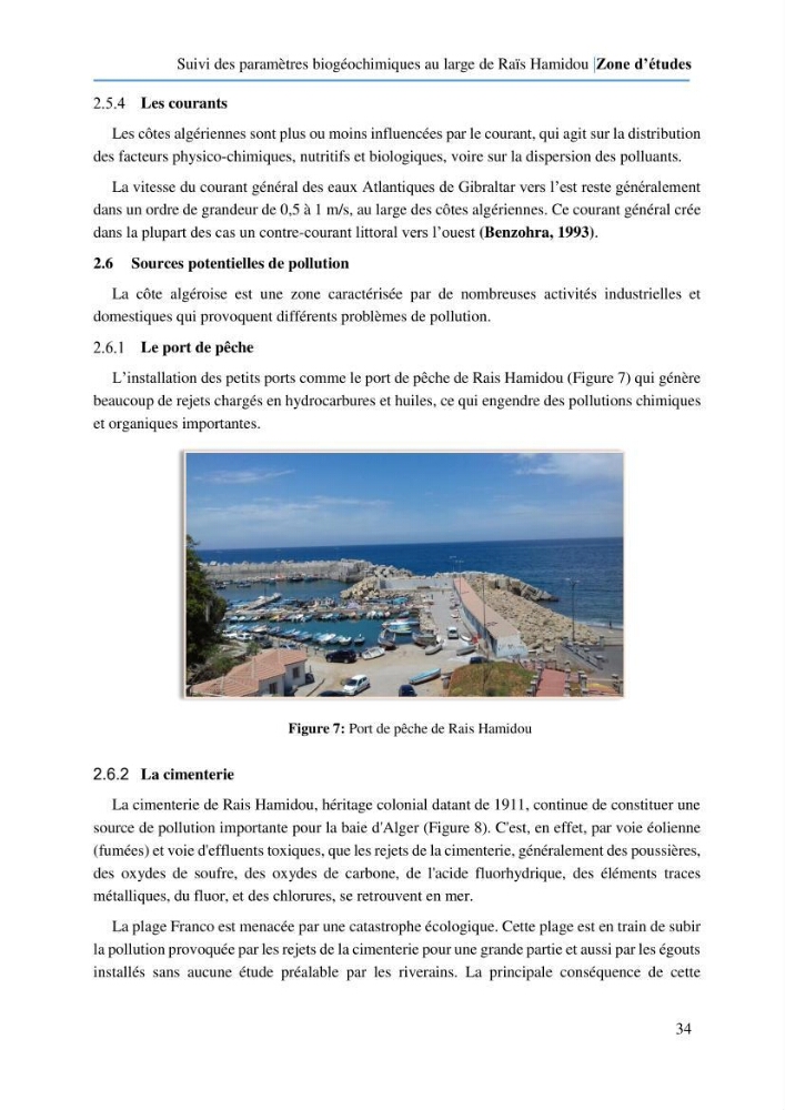 Suivi des paramètres biogéochimiques au large de Rais Hamidou entre Avril et juillet 2019: