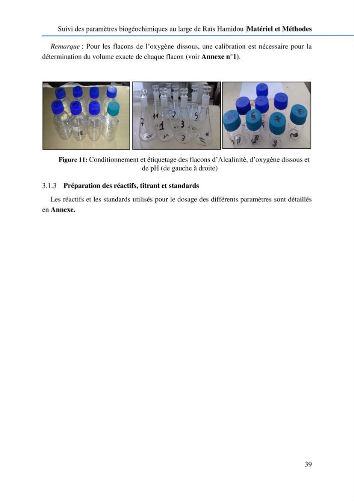 Suivi des paramètres biogéochimiques au large de Rais Hamidou entre Avril et juillet 2019: