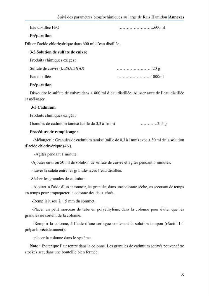 Suivi des paramètres biogéochimiques au large de Rais Hamidou entre Avril et juillet 2019:
