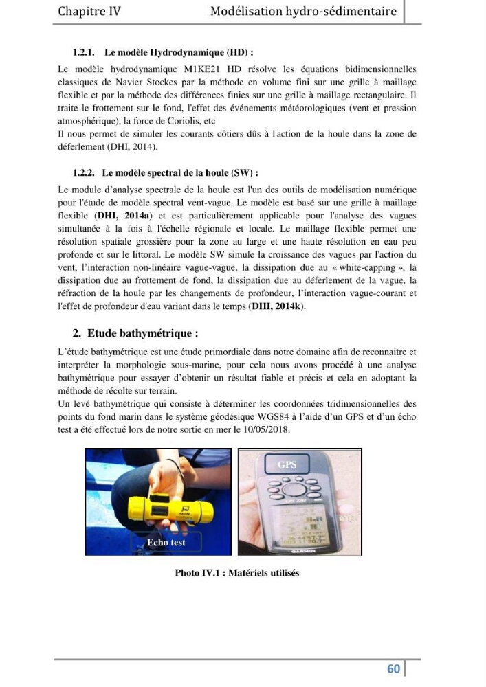 Morphodynamique et modélisation hydro-sédimentaire des plages du littoral centre Algérois « cas de la frange côtière Bordj El Kiffan »