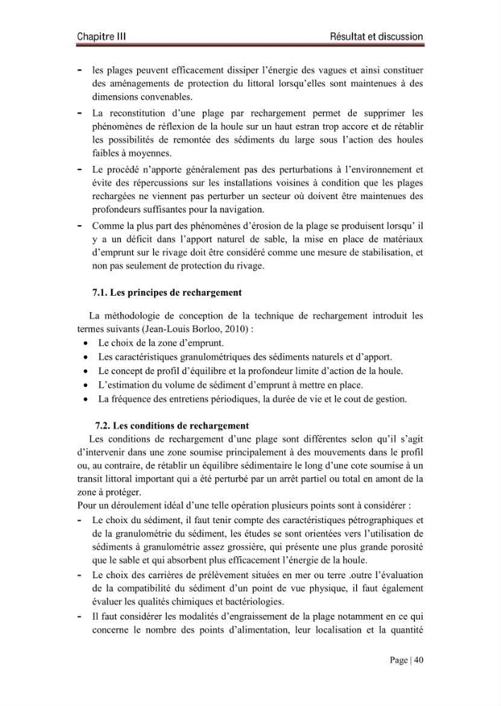 L\'évolution du trait de côte