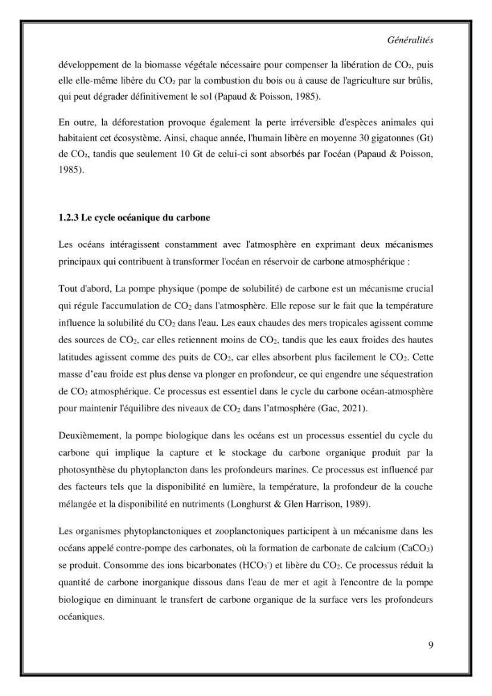 Contribution à l\'étude du cycle annuel des flux air-mer en Co2 dans la baie de BouIsmail