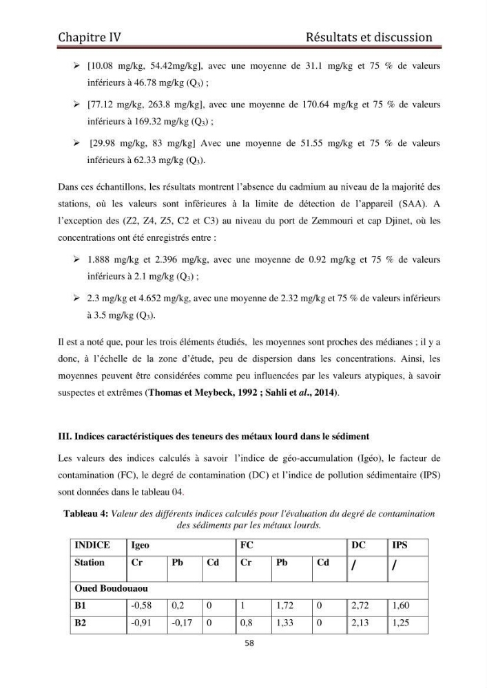 Evaluation du taux de la pollution des eaux et des sédiments par les métaux lourds au niveau du littoral de Boumerdes