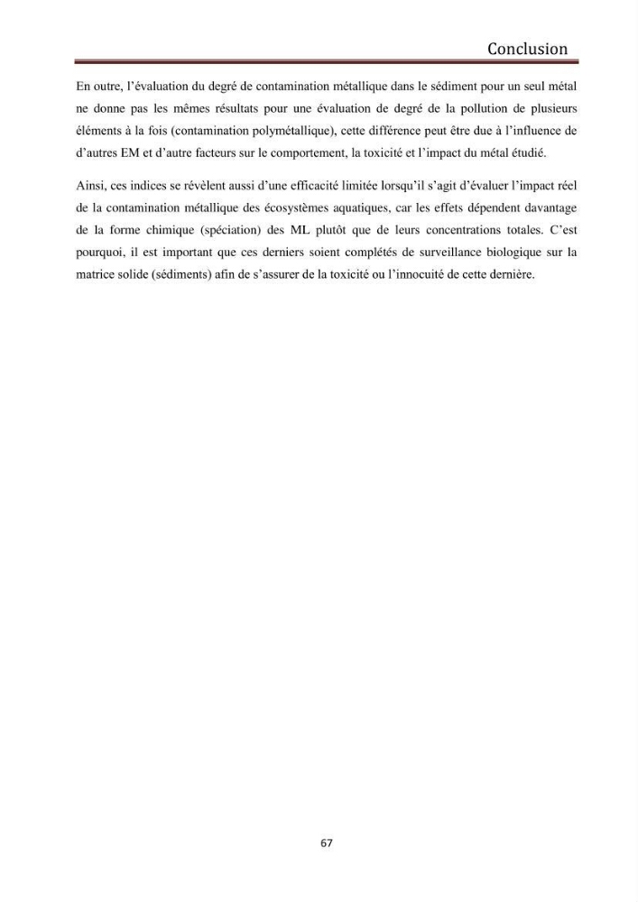 Evaluation du taux de la pollution des eaux et des sédiments par les métaux lourds au niveau du littoral de Boumerdes