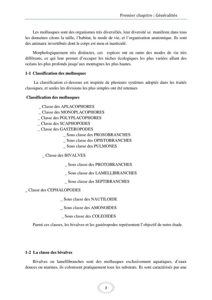Les mollusques benthiques bivalves et gastéropodes de la plage ouest de Sidi-Fredj