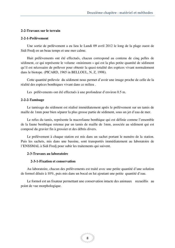 Les mollusques benthiques bivalves et gastéropodes de la plage ouest de Sidi-Fredj
