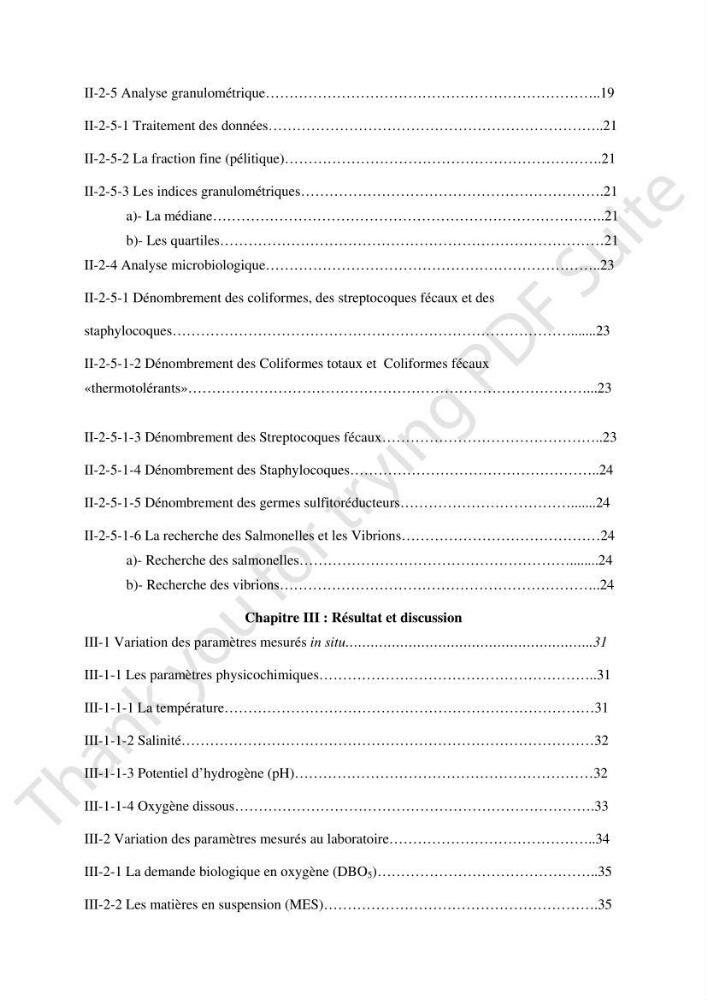 Contribution à l\'étude d\'analyse granulométrique et bactériologique au niveau de port d\'El-Djamila
