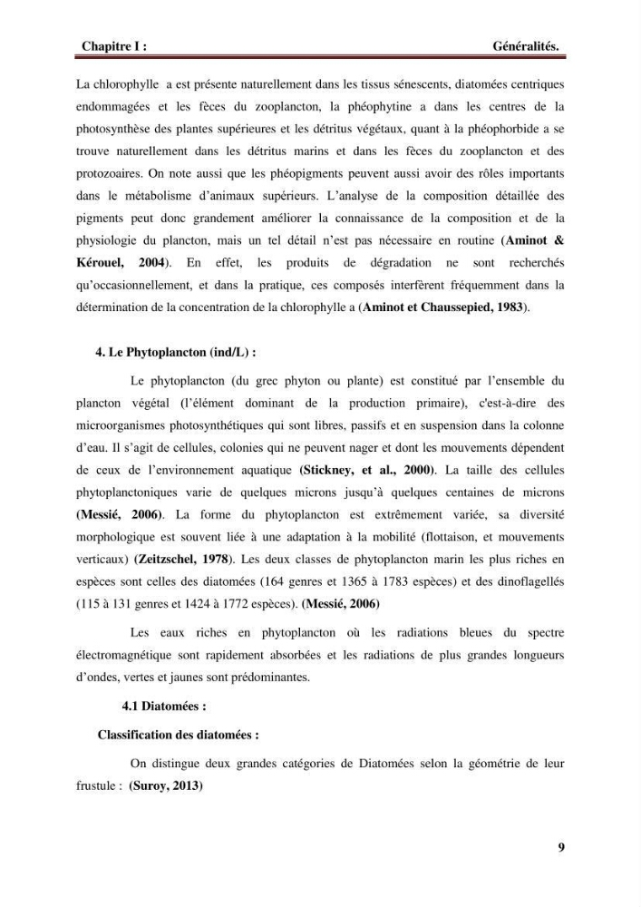 Observer et comprendre la variabilité spatio-temporelle de la qualité des eaux marines à partir de données multi sources : quantification de la biomasse phytoplanctonique.: