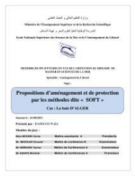 Propositions d'aménagement et de protection par les méthodes dites "SOFT": cas de la baie d'Alger