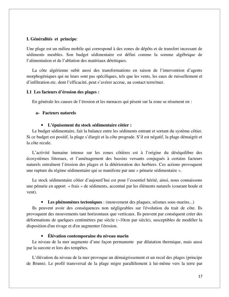 Propositions d\'aménagement et de protection par les méthodes dites \"SOFT\": cas de la baie d\'Alger