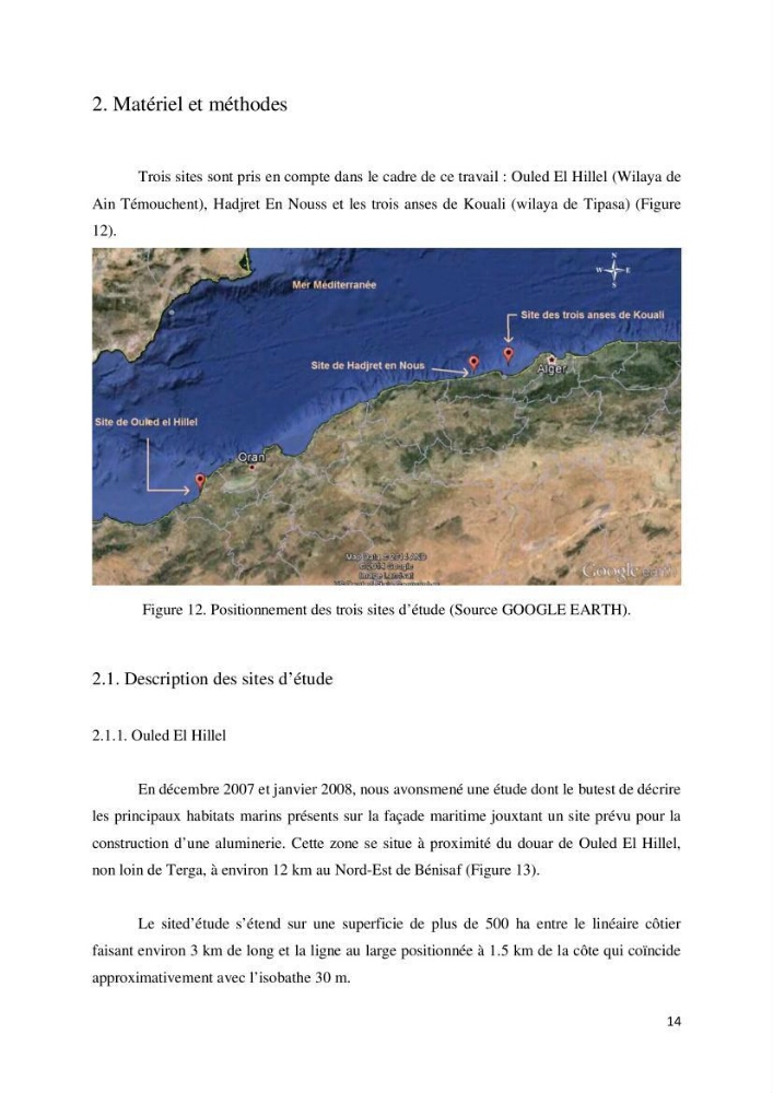 Contribution à la cartographie des habitas marins dans le cadre d\'une étude d\'impact