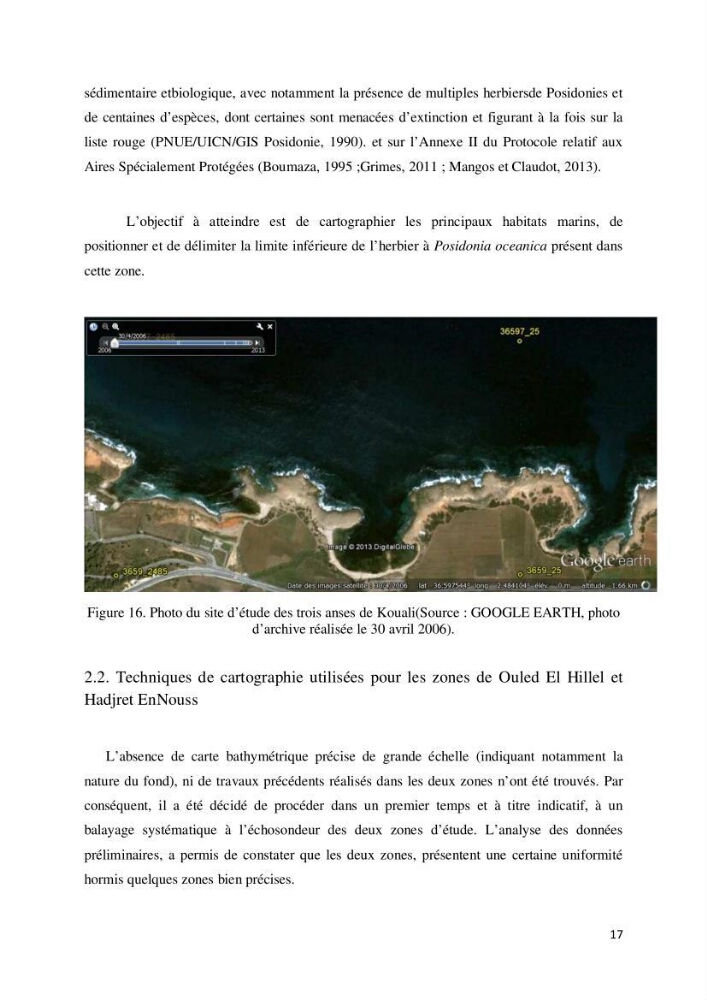 Contribution à la cartographie des habitas marins dans le cadre d\'une étude d\'impact